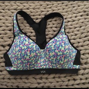 Floral printed VSX sports bra